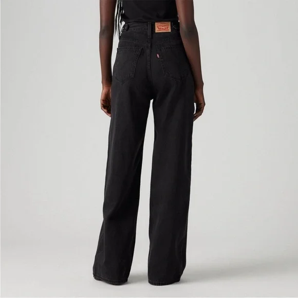 Levi’s Women’s High Rise Cinch Baggy Jeans - Black Wash Size 28 X 31 NWT - Picture 4 of 16